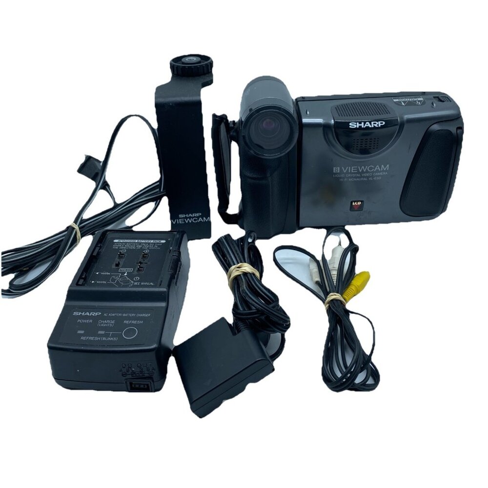 Sharp Viewcam Liquid Crystal Camcorder VL-E33 Remote Charger Untested for Parts